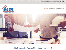 Tablet Screenshot of beemconstructionmi.com